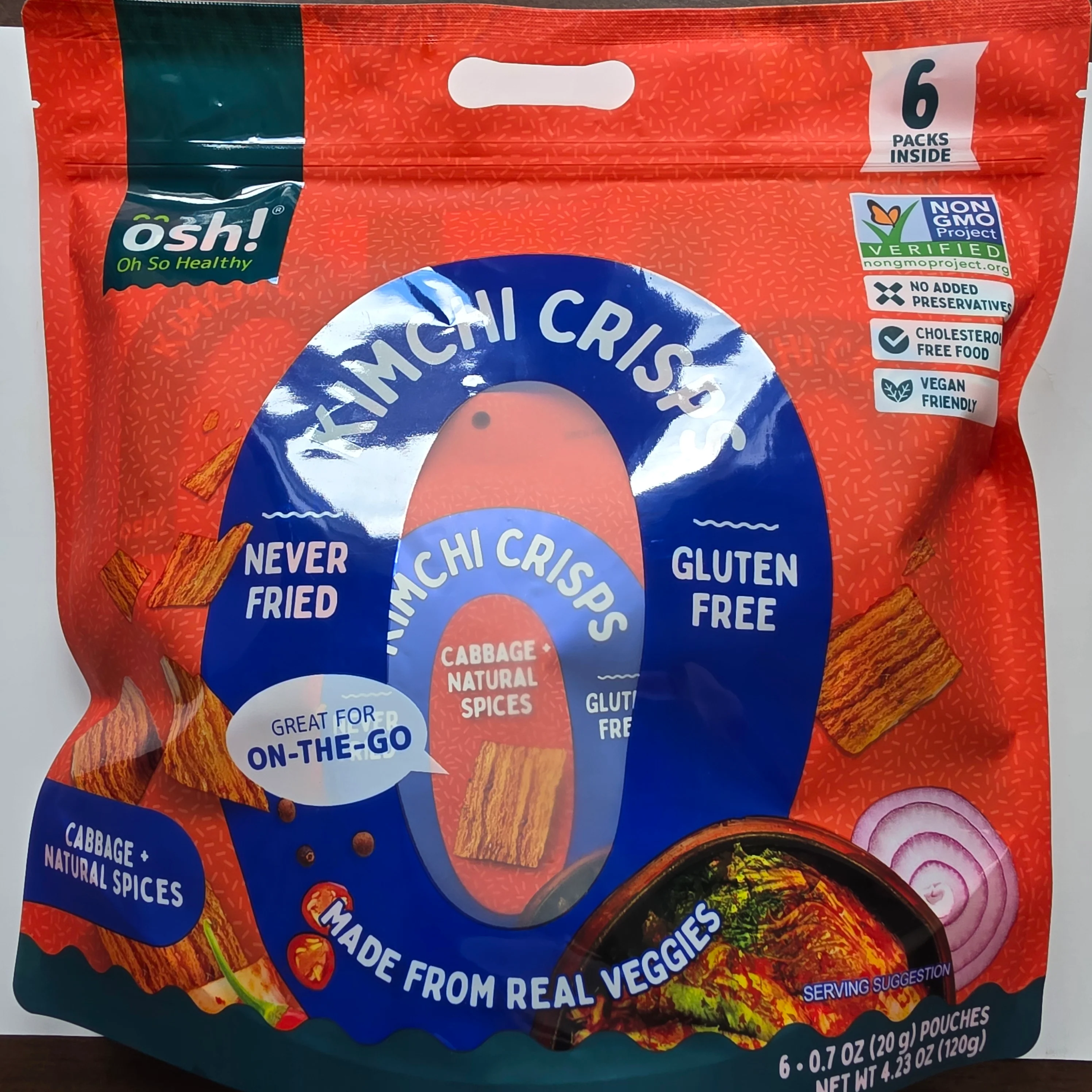 Osh Kimchi Crisps 6x20g