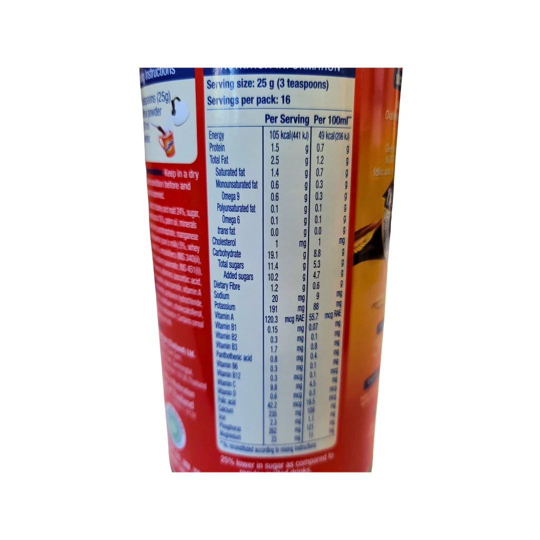 Ovaltine Malt Drink Chocolate Flavor 400 g (14 Oz)  Glass Jar - Image 2