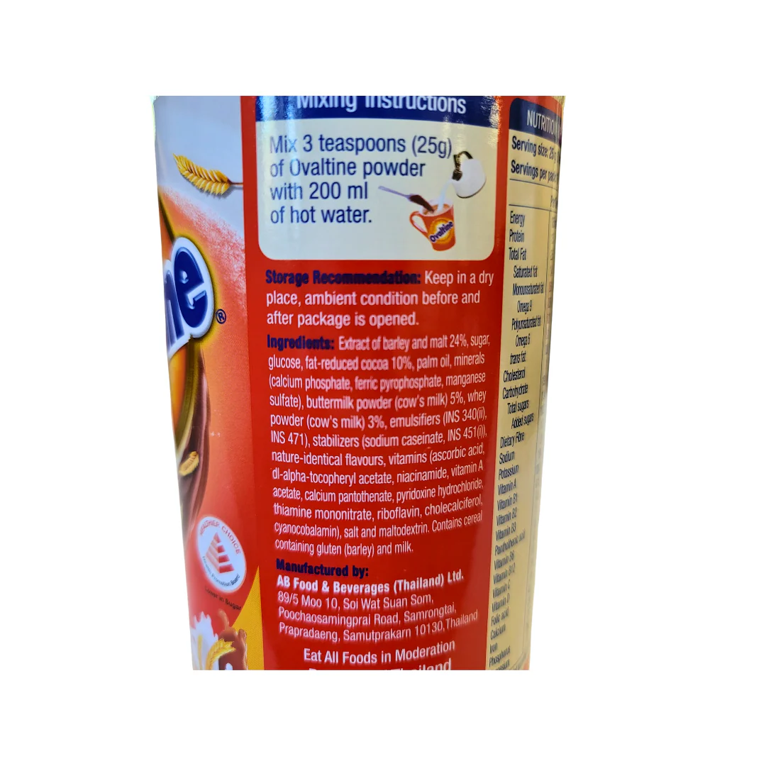 Ovaltine Malt Drink Chocolate Flavor 400 g (14 Oz)  Glass Jar - Image 3