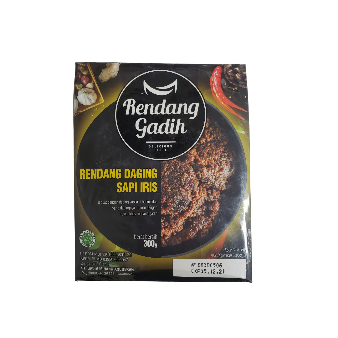 Rendang Gadih Rendang Daging Sapi Iris Spicy  300g
