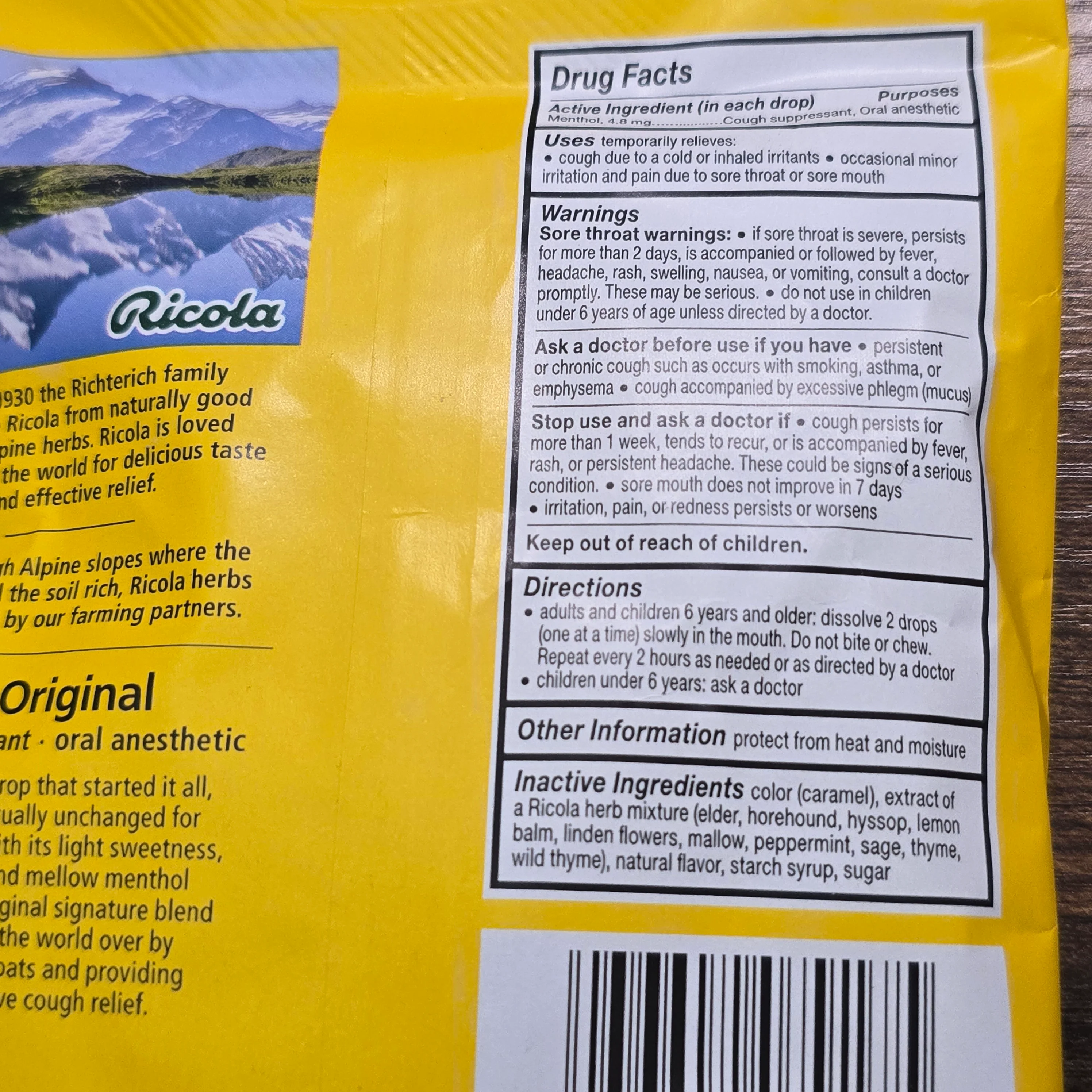 Ricola Original Herb Bag 3.5 Oz - Image 2
