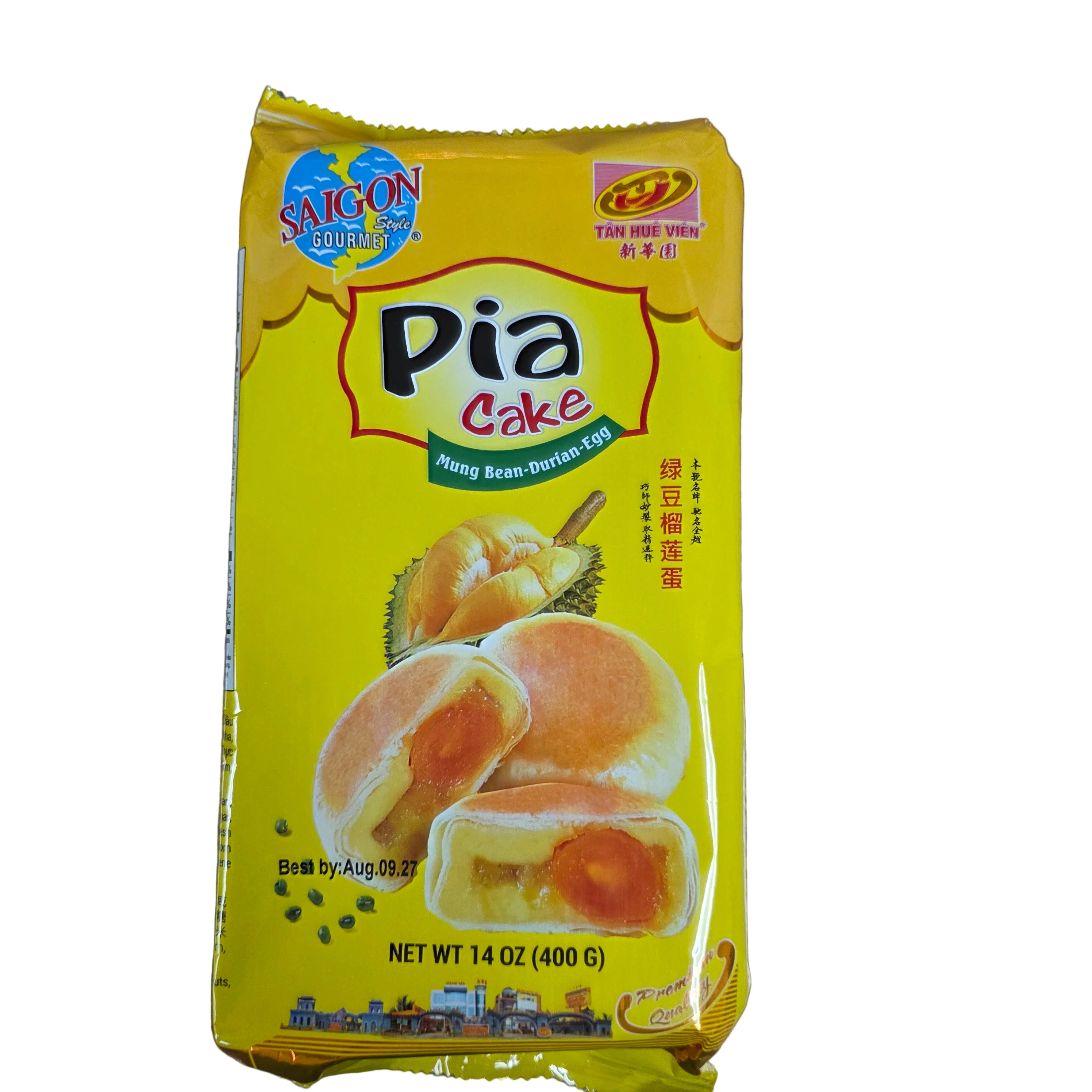 Saigon Pia Cake Mung Bean-Durian-Egg 400g - Image 3