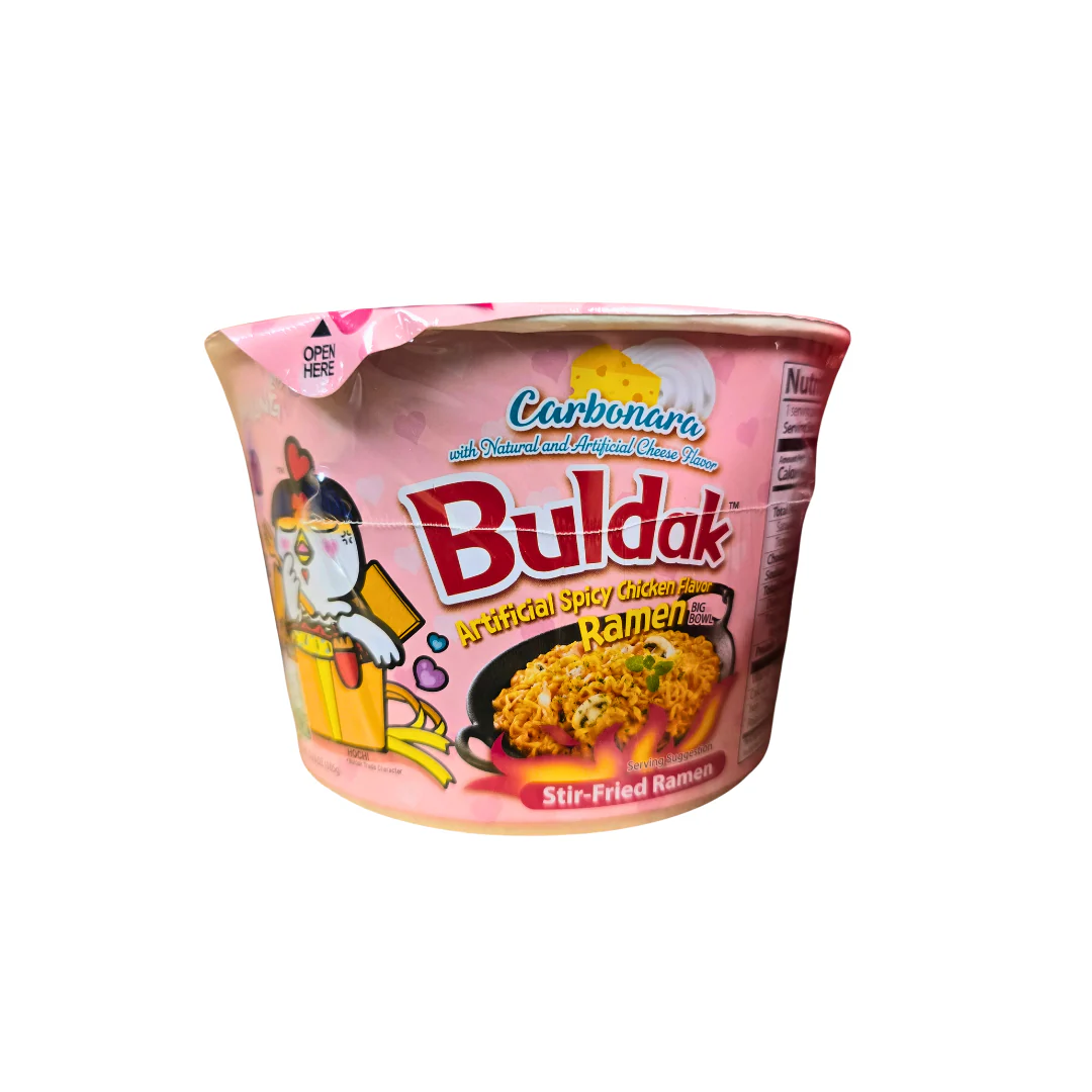 Samyang Buldak Chicken Carbonara Ramen  Bowl (Pink) 3.7 Oz
