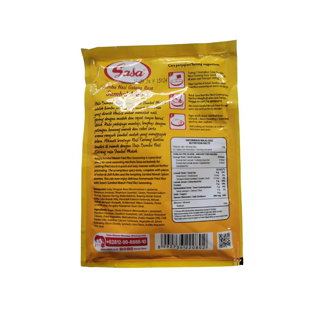 Sasa Bumbu Nasi Goreng Sambal Matah 20 g - Image 2