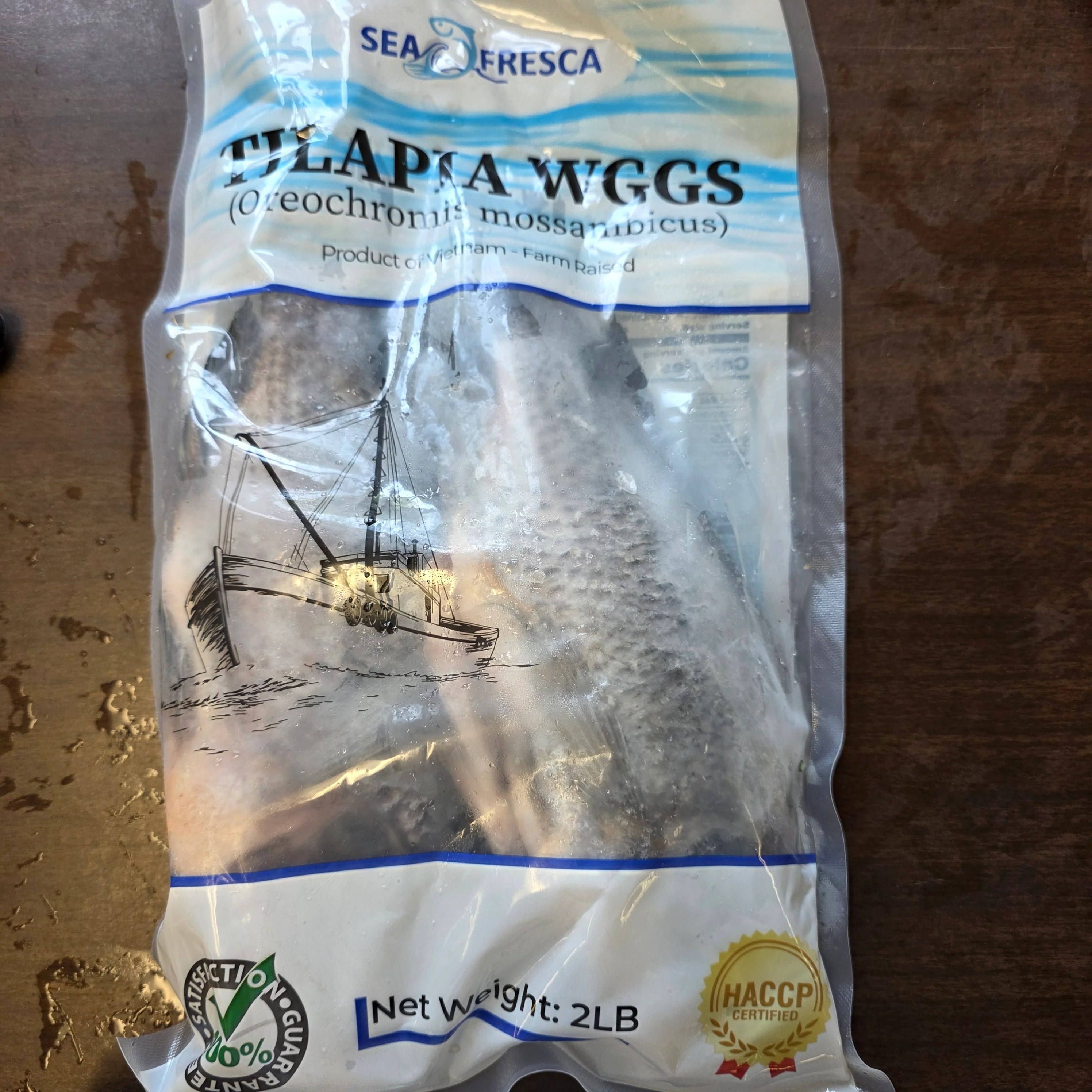 Sea Fresca Tilapia Whole Gilled, Gutted, Scaled 2lb Frozen