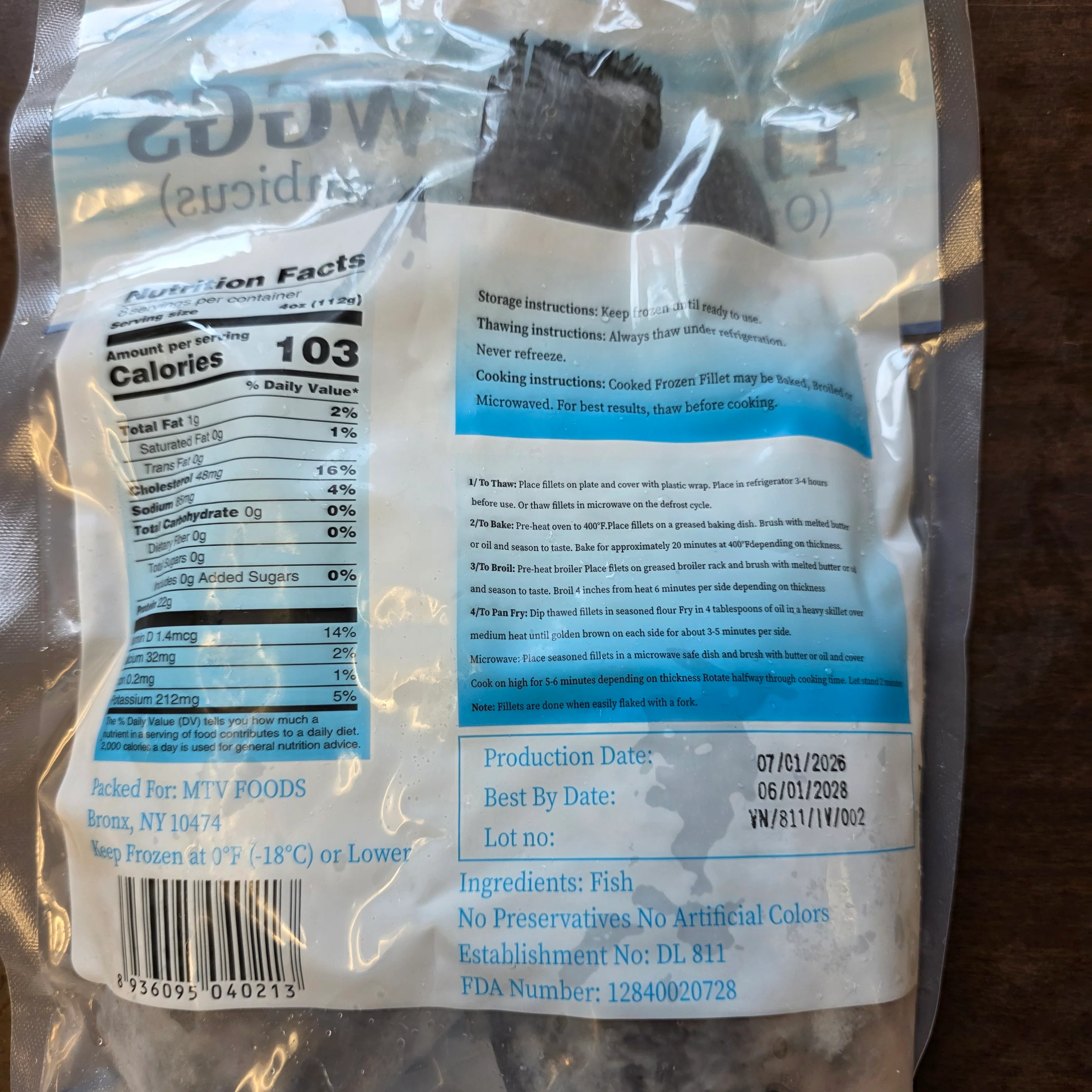 Sea Fresca Tilapia Whole Gilled, Gutted, Scaled 2lb Frozen - Image 2