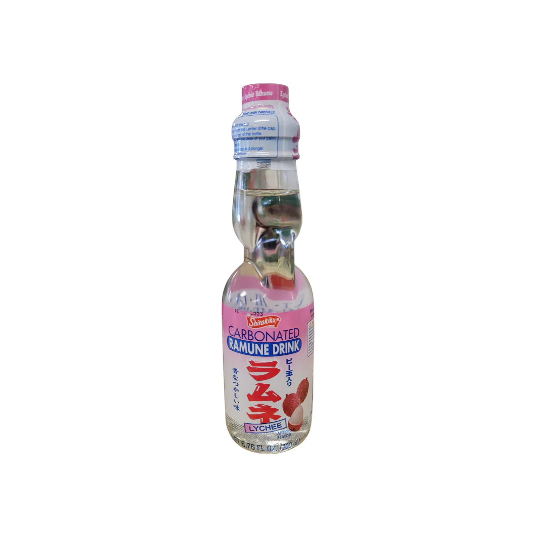Shirakiku Ramune Soda Lychee Flavor 200 ml