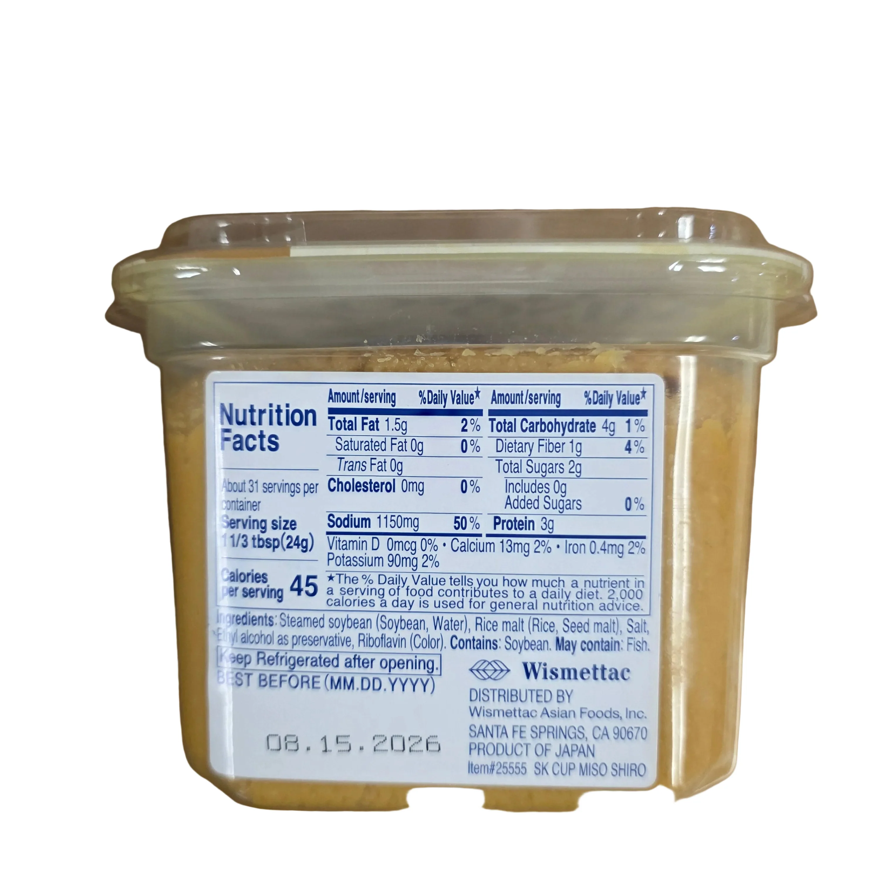 Shirakiku Shiro Miso Soybean Paste White 750g (1.65lb) - Image 2