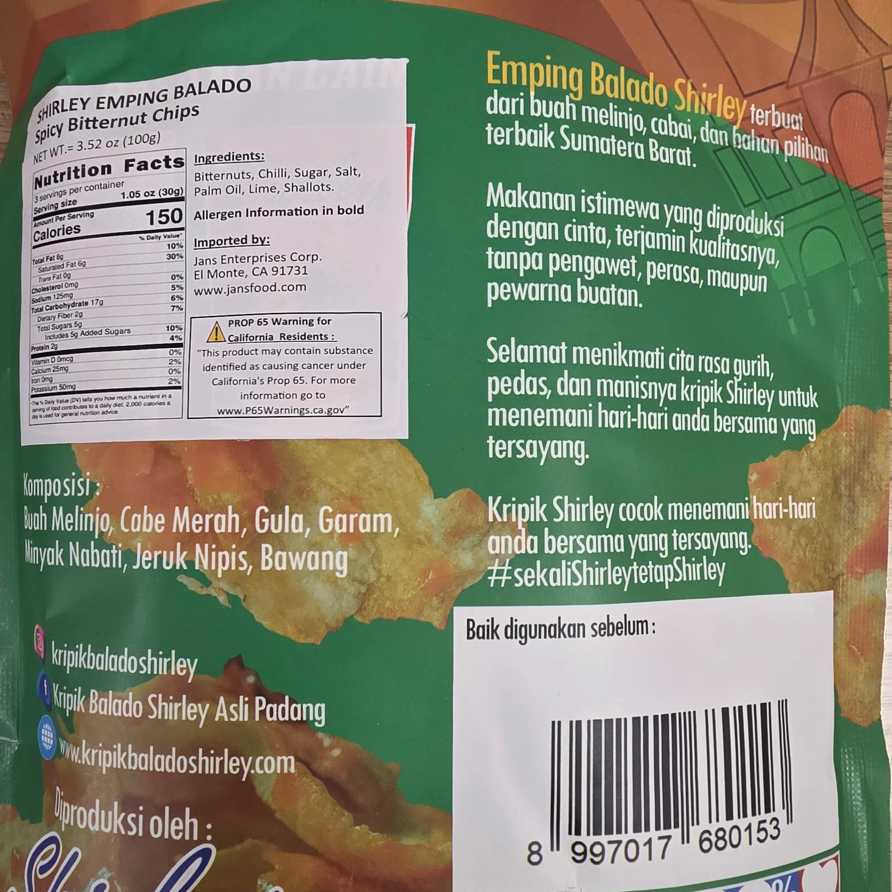 Shirley Emping Balado 100 g - Image 2