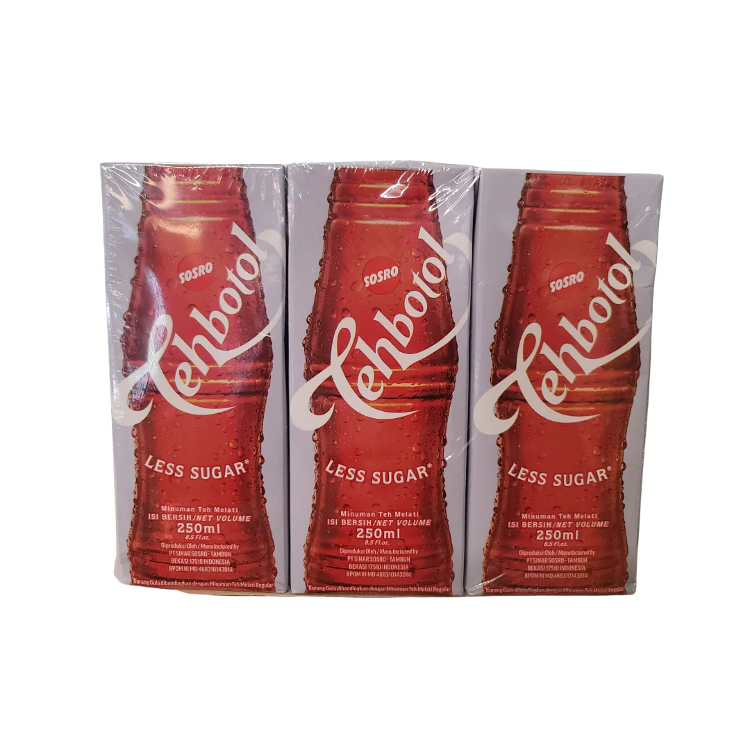Sosro Teh Botol Less Sugar 250 ml (6 pack)