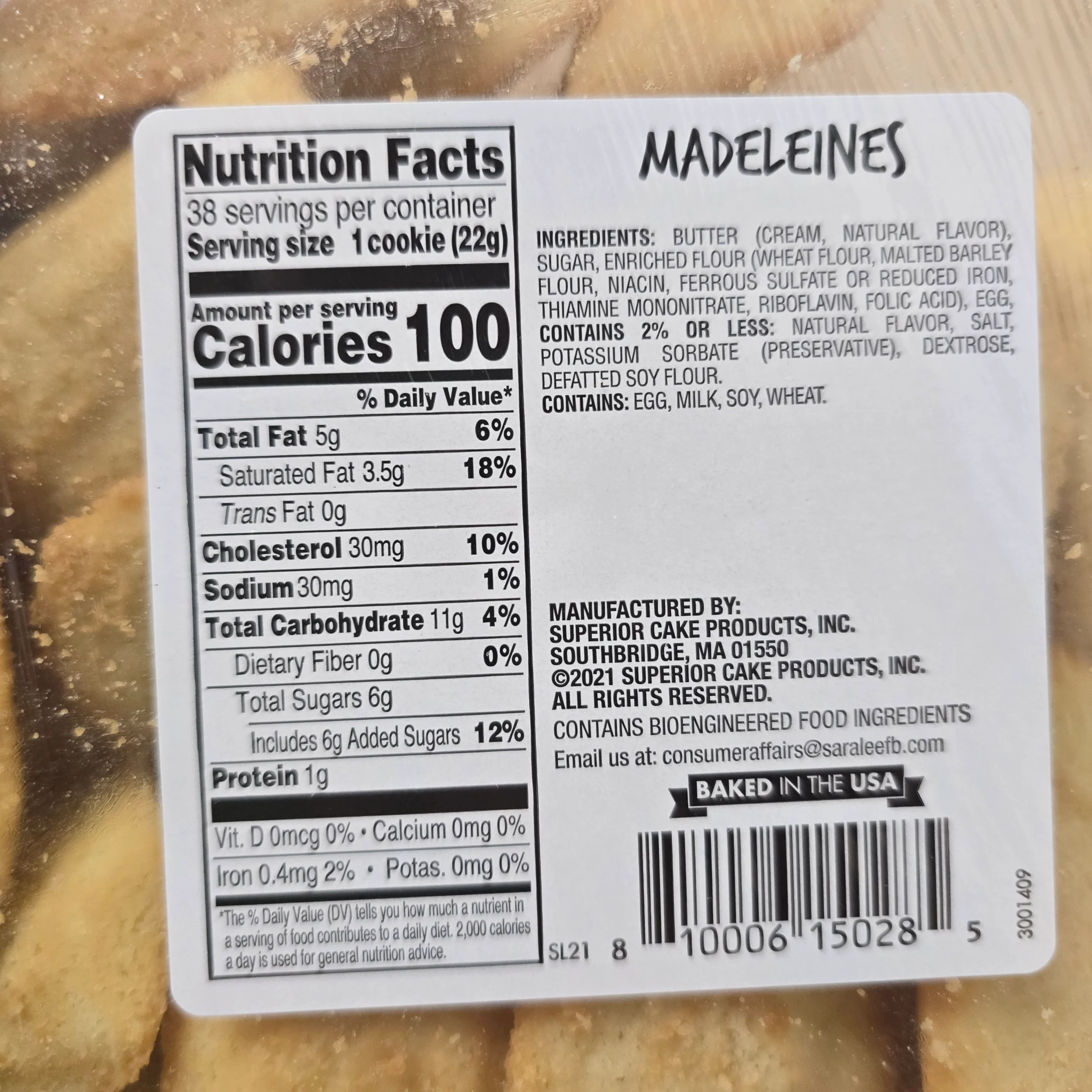 Superior on Main Madeleines Petite French Cakes 30 oz - Image 2