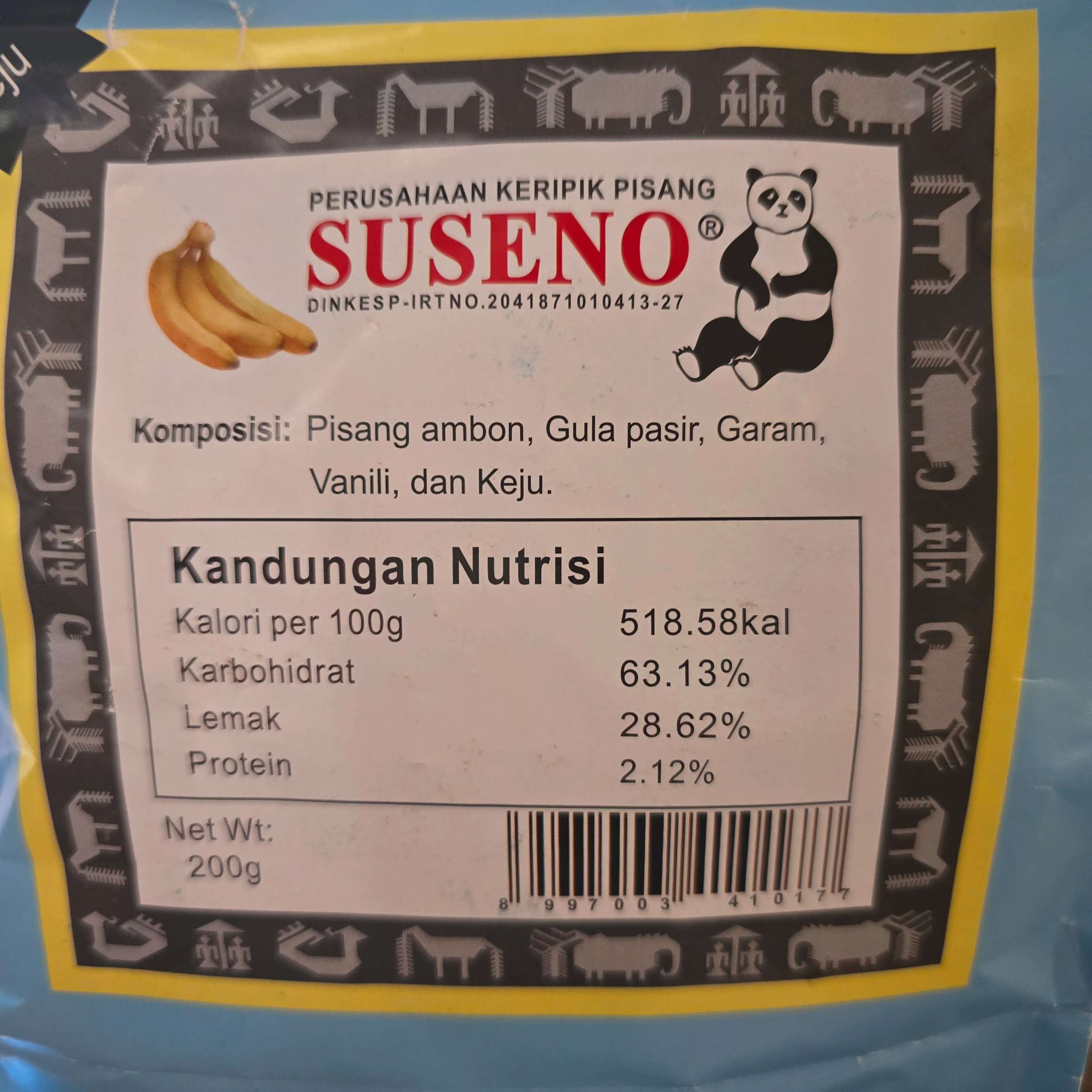 Suseno Keripik Pisang Kepok Rasa Keju 200 gram - Image 2