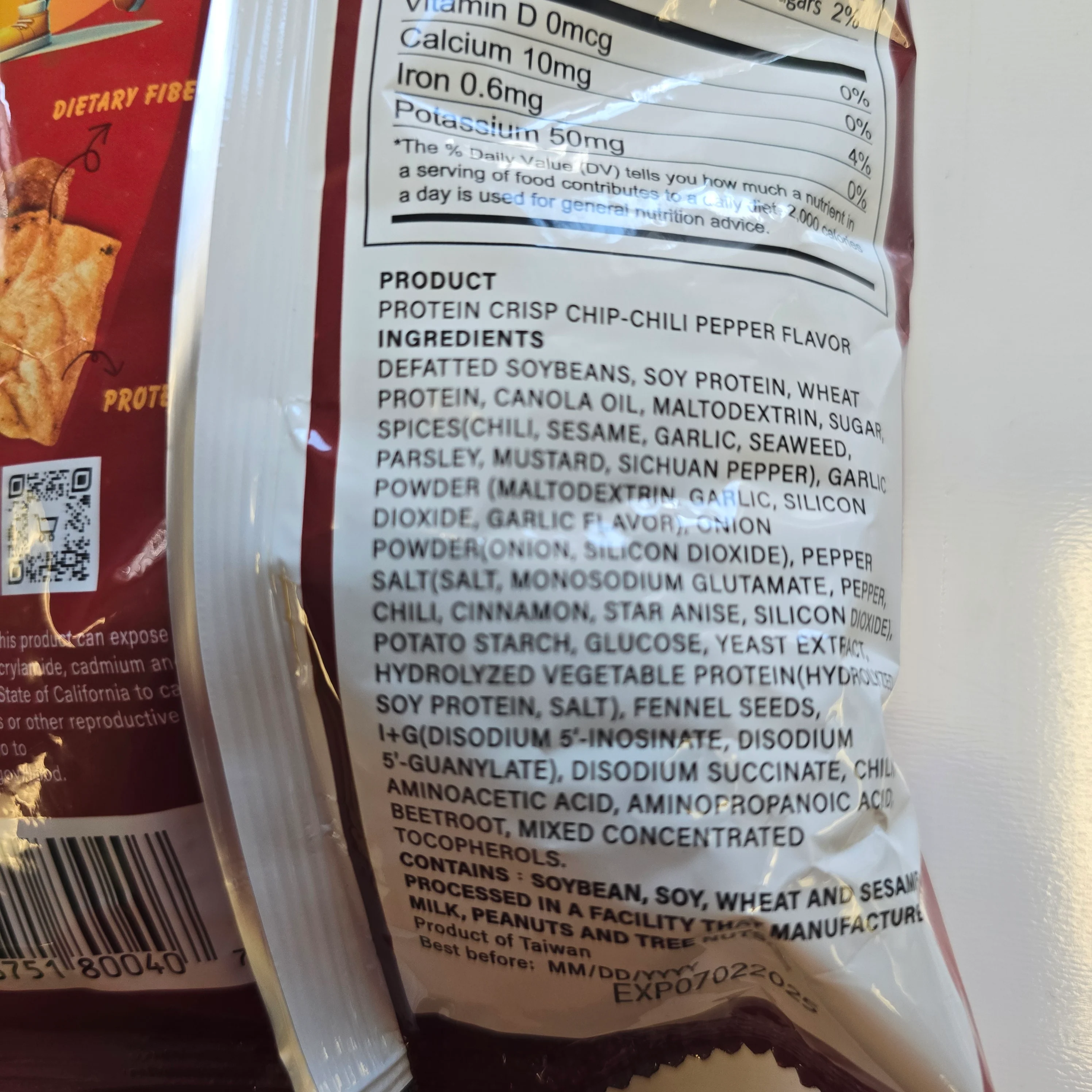 # Takari HiPro Protein Crips Chili Pepper 70 g - Image 3