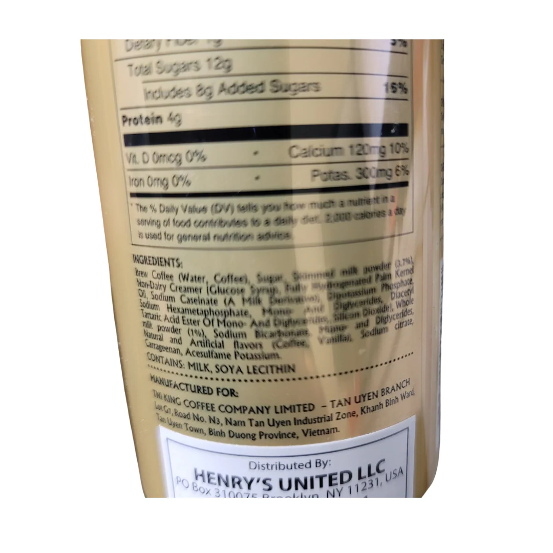 TNI King Coffee Vanilla Latte 8.04  Fl Oz (238 ml) - Image 3
