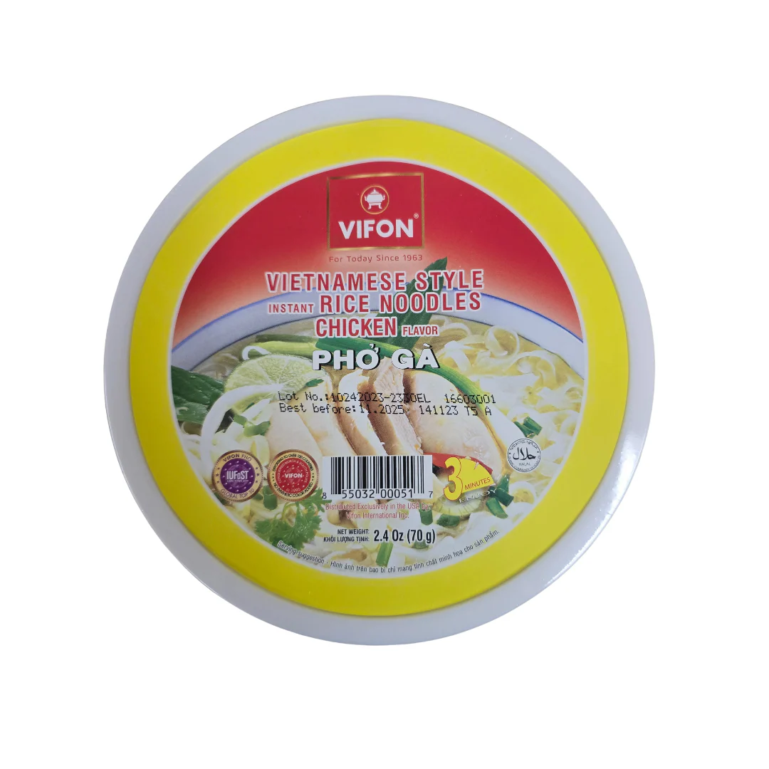 Vifon Instant Pho Ga Rice Noodle Chicken Flavor Bowl 2.4oz