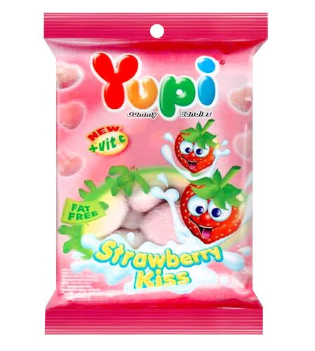 Yupi Strawberry Kiss Gummy Candy