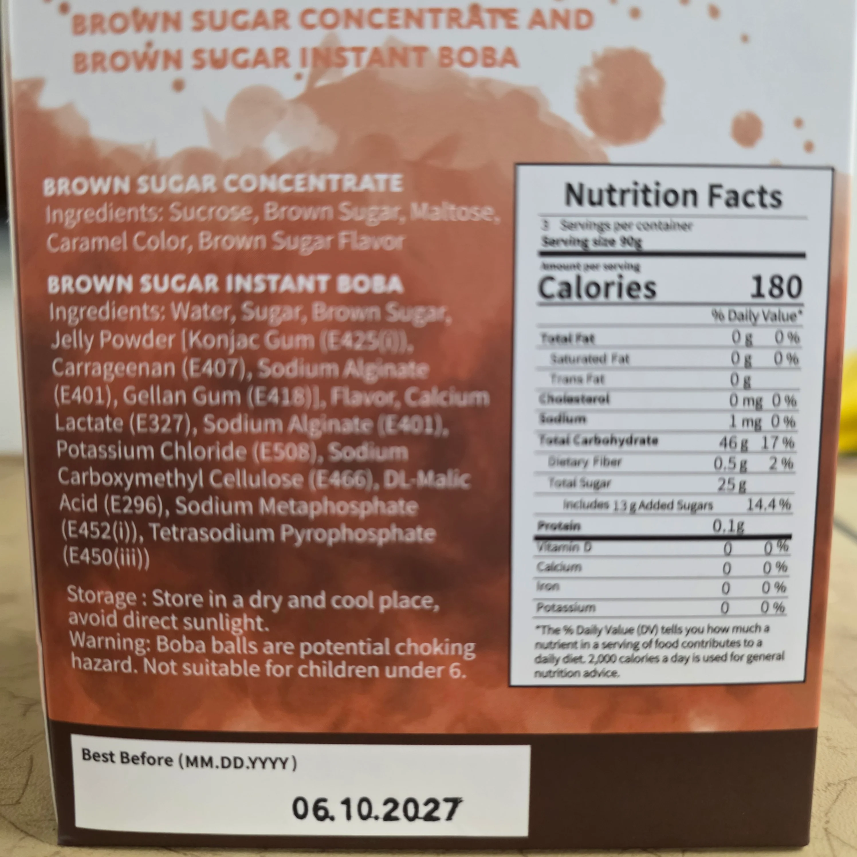 YZB Ready to Drink Boba Tea Classic Brown Sugar(3 Servings) - Image 2