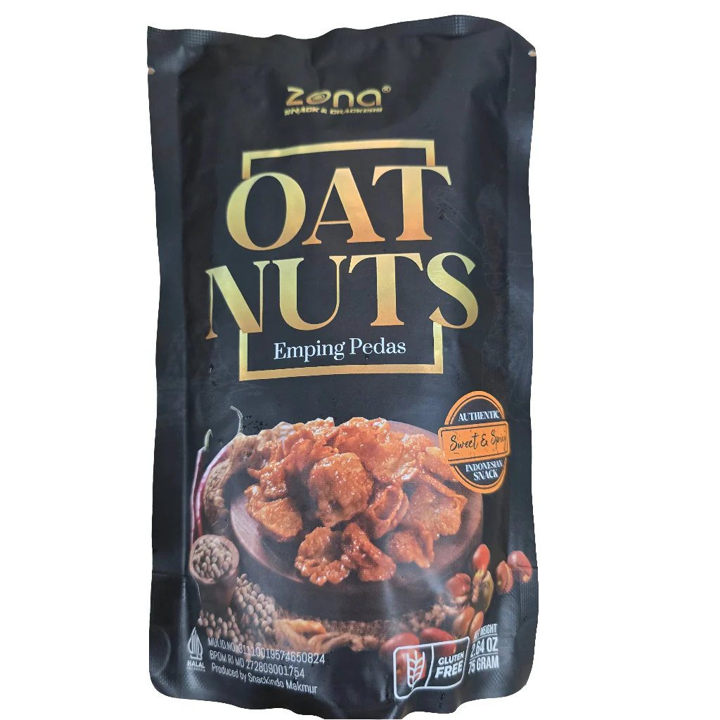 # Zona Spicy Oat Nuts 2.65oz (Emping Pedas 75gr)